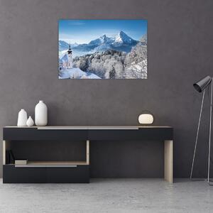 Tablou - Peisaj cu ninsoare (90x60 cm)