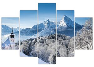 Tablou - Peisaj cu ninsoare (150x105 cm)