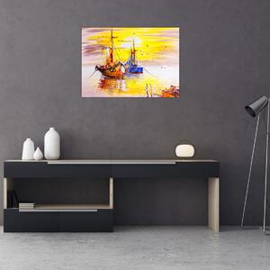 Tablou - Pictură barcă (70x50 cm)