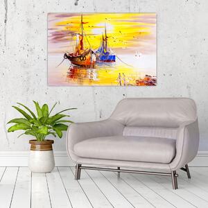 Tablou - Pictură barcă (90x60 cm)