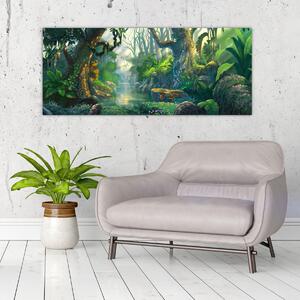 Tablou - Ilustrare pădure tropicală (120x50 cm)