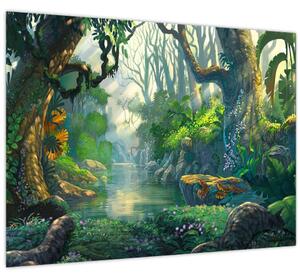 Tablou - Ilustrare pădure tropicală (70x50 cm)