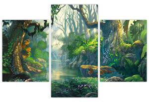 Tablou - Ilustrare pădure tropicală (90x60 cm)