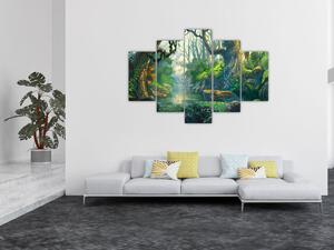 Tablou - Ilustrare pădure tropicală (150x105 cm)