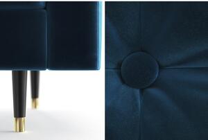 Canapea extensibilă din catifea Daniel Hechter Home Aldo, albastru
