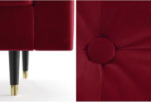 Canapea din catifea Daniel Hechter Home Aldo, roșu