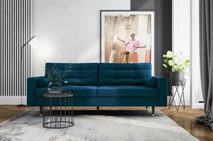 Canapea extensibilă din catifea Daniel Hechter Home Aldo, albastru