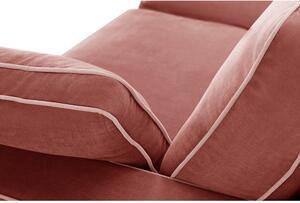 Canapea extensibilă Jalouse Maison Serena, roz coral