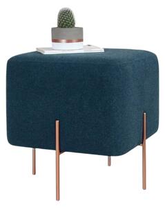 Taburet COPPER 62, stofa clasica albastru inchis, 40x40x42 cm