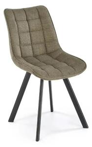 Scaun K549, verde/negru, stofa clasica/metal, 46x61x84 cm