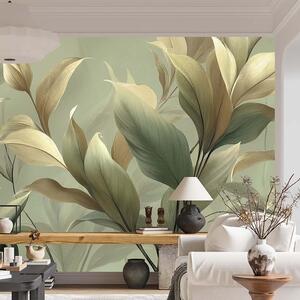 Tapet Frunze tropicale mari, Imagini de fundal unice, w09688 : Uwalls.ro