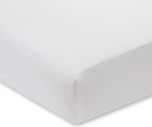 Cearșaf din bumbac satinat Bianca Luxury, 135 x 190 cm, alb