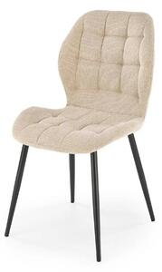 Scaun K548, bej/negru, stofa clasica/metal, 47x55x84 cm