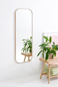 Oglindă de perete cu ramă din lemn de stejar Wireworks Gaze, 41 x 114 cm