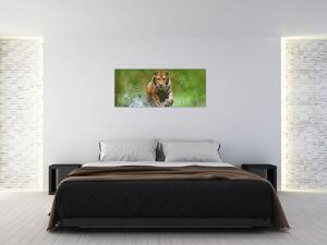 Tablou - Tigru care aleargă (120x50 cm)