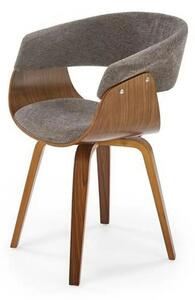 Scaun K545, gri/nuc, stofa clasica/placaj, 63x53x83 cm