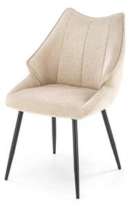 Scaun bej tapitat K543, stofa clasica/metal, 55x60x87 cm
