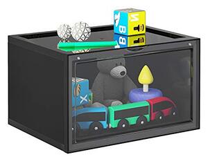 Pantofar din plastic, Songmics, Negru, 36x28x22 cm