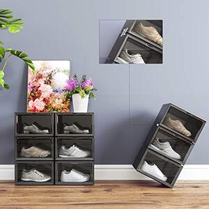 Pantofar din plastic, Songmics, Negru, 36x28x22 cm