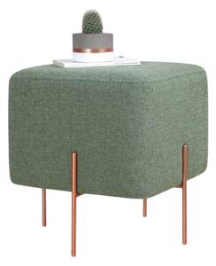 Taburet COPPER 52, stofa clasica verde, 40x40x42 cm