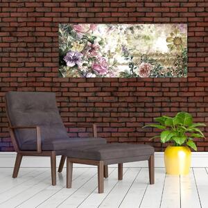 Tablou - Flori de design (120x50 cm)