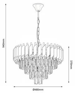 Brilagi - Lustră cu lanț ECLIPSE 7xE14/10W/230V, diametru 48 cm, argintie