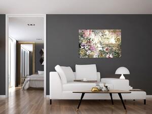 Tablou - Flori de design (90x60 cm)