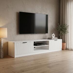 Comoda TV, Lemardo, Alb, 180x40x40 cm