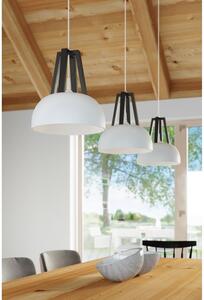 Lampă alb-negru cu abajur din lemn/metal ø 30 cm Olla - Nice Lamps
