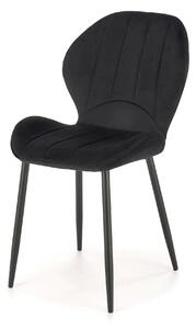 Scaun K538, negru, stofa catifelata/metal, 48x57x85 cm