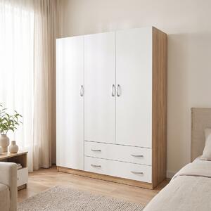 Dulap cu 2 usi, Alvia, Alb, 150x51x180 cm
