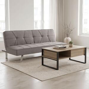 Set mobilier studenti canapea si masuta de cafea, 2 buc, Glide, Gri, 175x83x74 cm