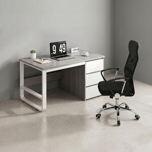 Set mobilier studenti birou si scaun birou ergonomic, 2 buc, Soho, Gri, 120x48x74 cm
