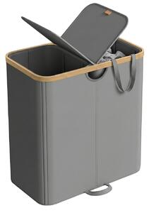 Cos de rufe Songmics, Roxanne, Gri inchis, 52.5x38.5x75 cm