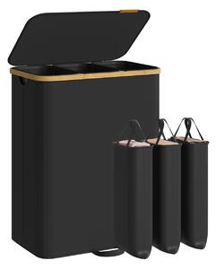 Cos de rufe Songmics, Roxanne, Negru, 60x38x75 cm