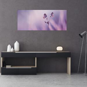 Tablou - Fluturi mov (120x50 cm)