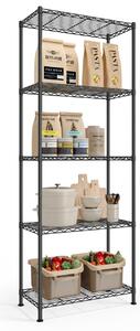 Raft depozitare Songmics, Dalten, Negru, 60x30x161 cm