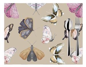 Set 2 suporturi pentru farfurii Mike & Co. NEW YORK Butterflies, 33 x 45 cm, bej