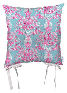 Pernă din microfibră pentru scaun Mike & Co. NEW YORK Butterflies Pattern, 36 x 36 cm, albastru-roz