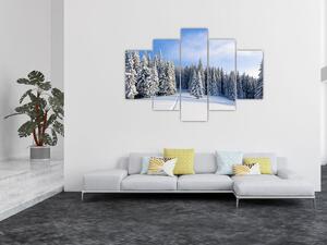 Tablou - Iarna in pădure (150x105 cm)