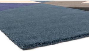 Covor Asiatic Carpets Big Geo, 160 x 230 cm, albastru-negru