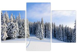 Tablou - Iarna in pădure (90x60 cm)