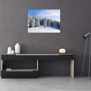 Tablou - Iarna in pădure (70x50 cm)