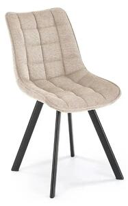 Scaun K549, bej/negru, stofa clasica/metal, 46x61x84 cm