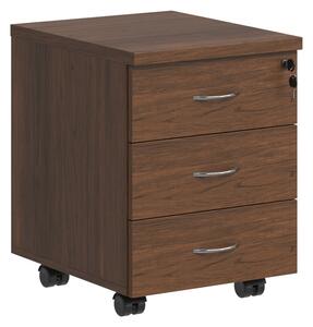 Comoda cu sertare pe roti Fesialo, Nuc, 39x47x52.5 cm
