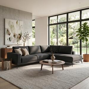 Coltar stanga Selio, Antracit, 300x240x100 cm