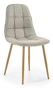 Scaun K316, bej/stejar, stofa clasica/metal, 44x56x87 cm
