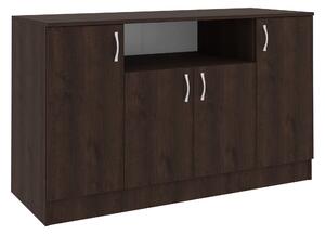 Comoda haaus Remi, 4 Usi, Stejar Bronz, 135 x 50 x 80 cm