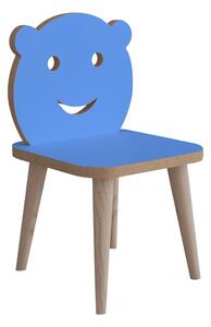 Scaun pentru copii Jerry, Albastru, 30x30x52 cm