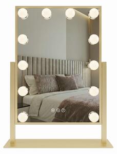 Oglindă LED HOLLYWOOD L.Gold 30x40